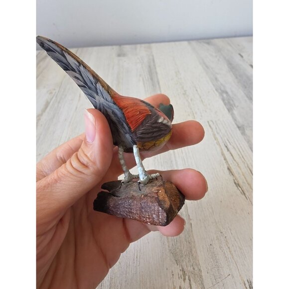 Vintage wood carved roadrunner bird statue figurine decor‎ bird - Picture 5 of 8